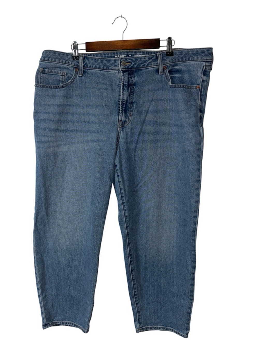 Old Navy OG Straight Leg Jeans Secret Smooth Pockets Blue Plus Size 20
